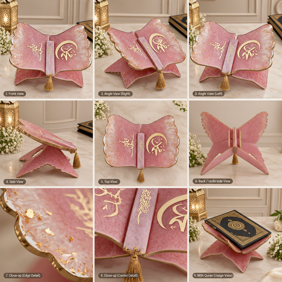 Royal Blush Luxury Quran Resin Rehal