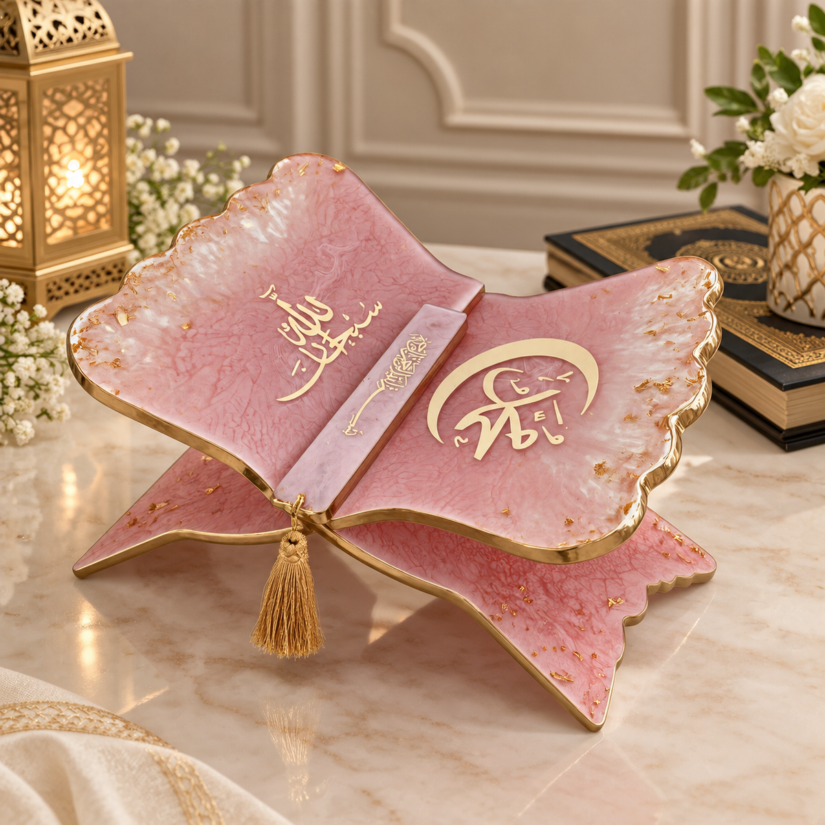 Royal Blush Luxury Quran Resin Rehal