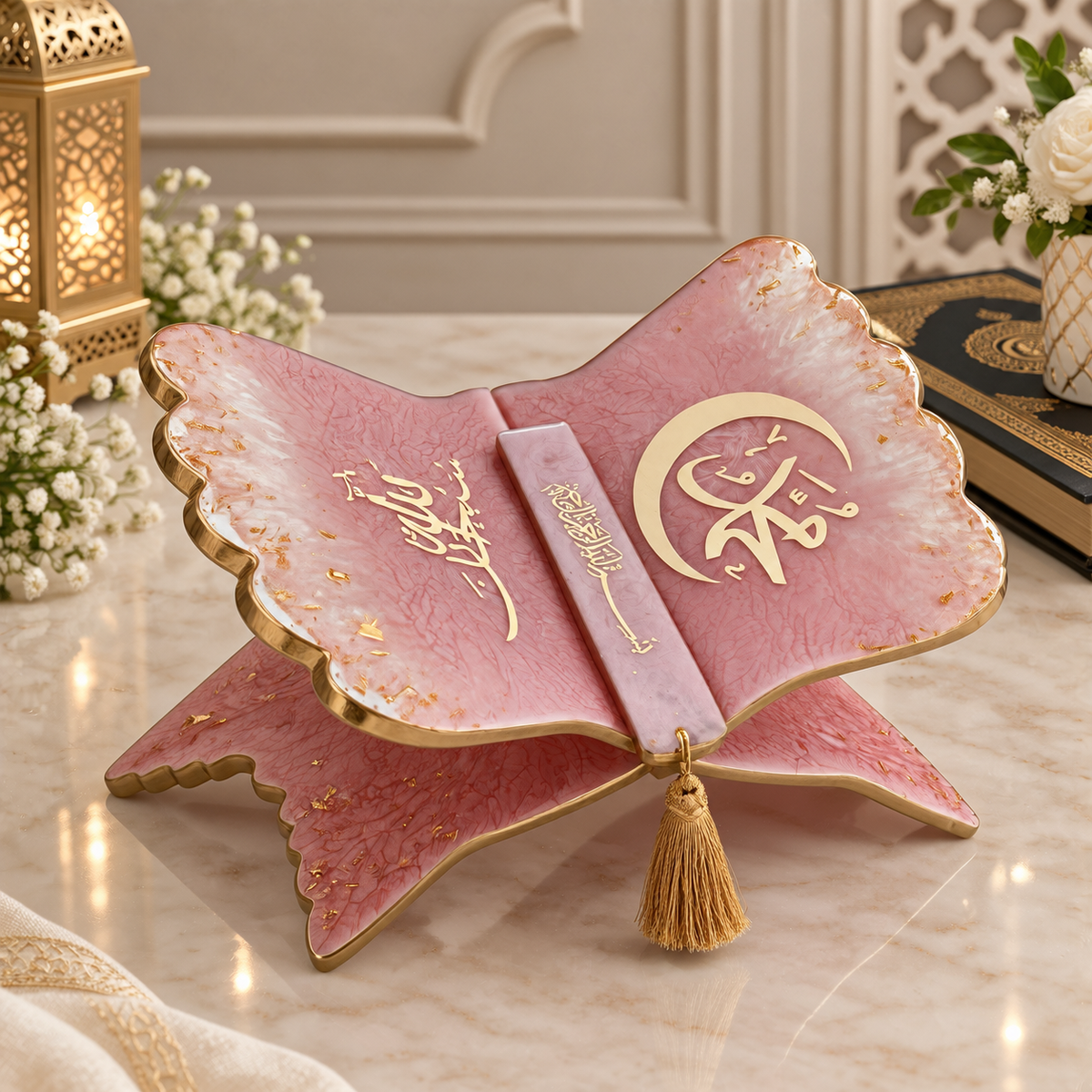 Royal Blush Luxury Quran Resin Rehal