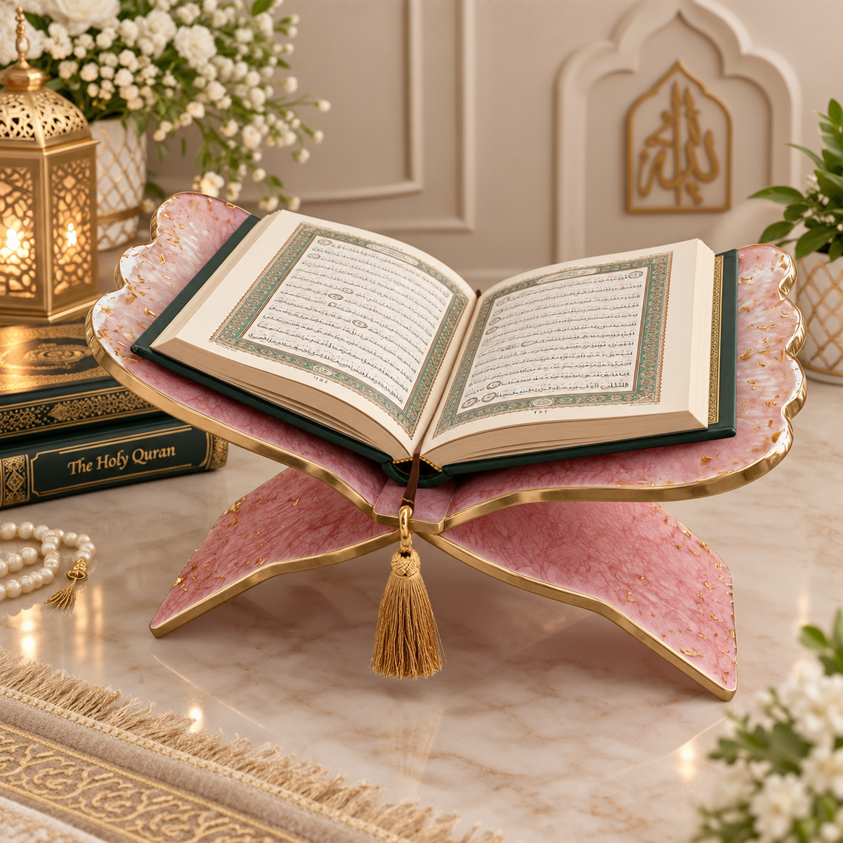 Royal Blush Luxury Quran Resin Rehal