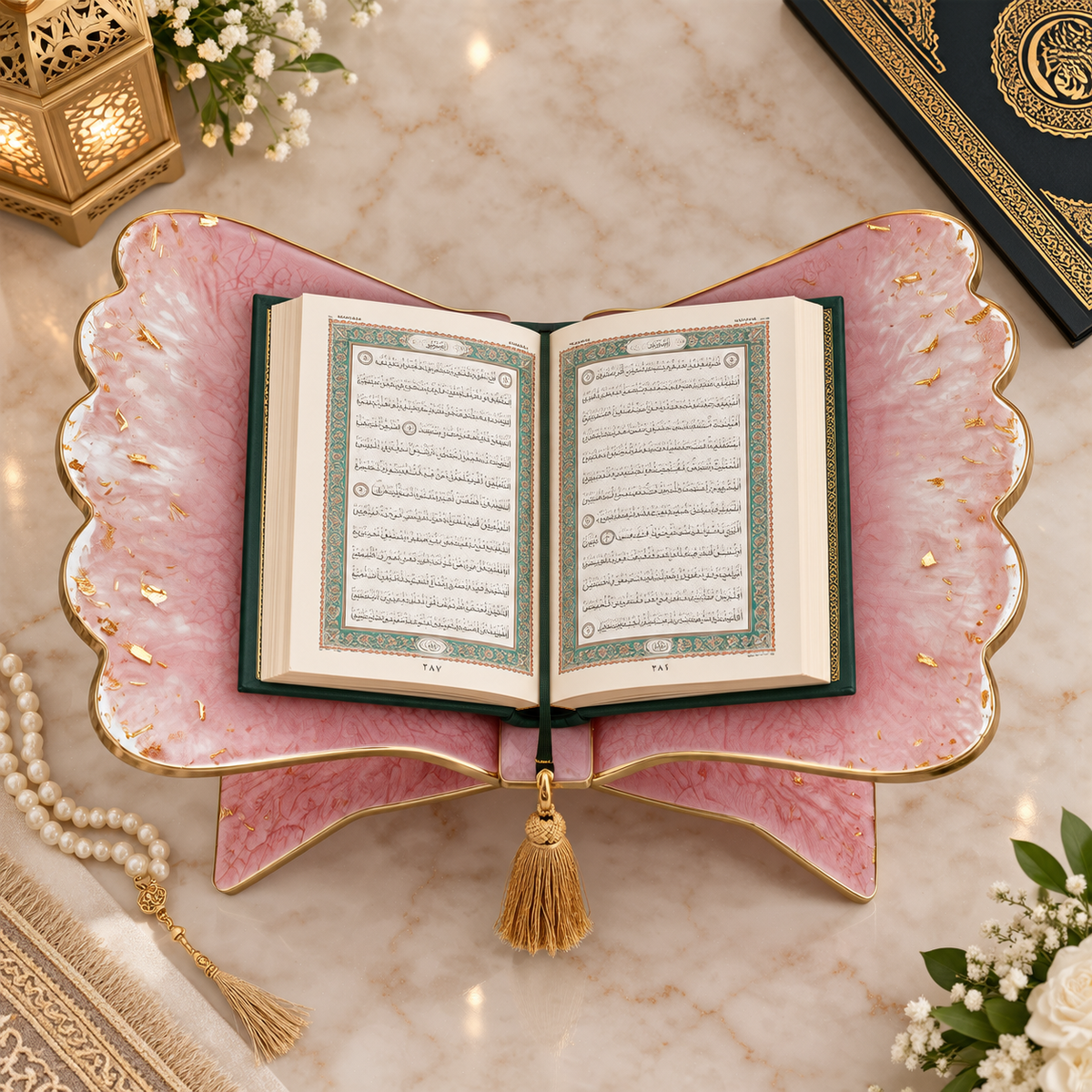 Royal Blush Luxury Quran Resin Rehal